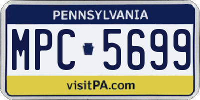 PA license plate MPC5699