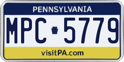 PA license plate MPC5779