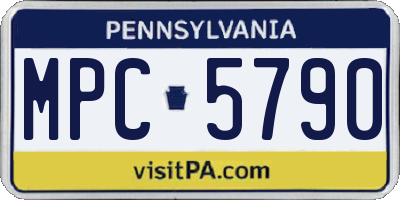 PA license plate MPC5790