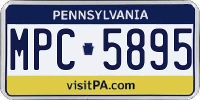 PA license plate MPC5895