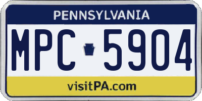 PA license plate MPC5904