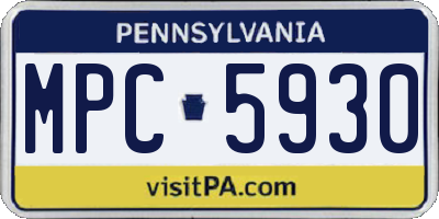 PA license plate MPC5930