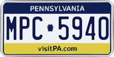 PA license plate MPC5940