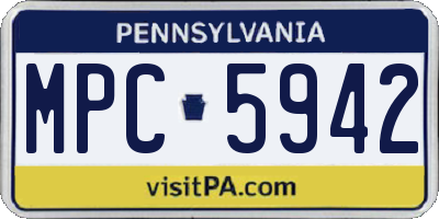 PA license plate MPC5942