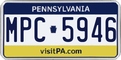 PA license plate MPC5946