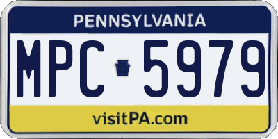 PA license plate MPC5979