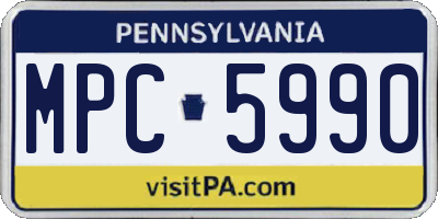 PA license plate MPC5990