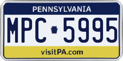 PA license plate MPC5995