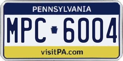 PA license plate MPC6004