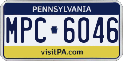 PA license plate MPC6046