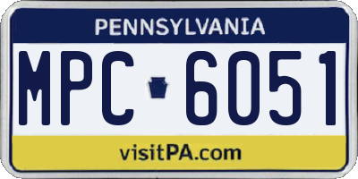 PA license plate MPC6051