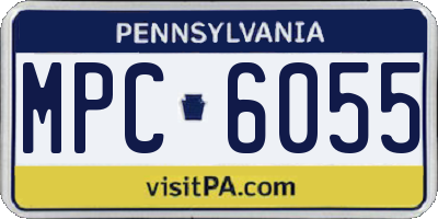 PA license plate MPC6055