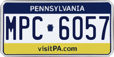 PA license plate MPC6057