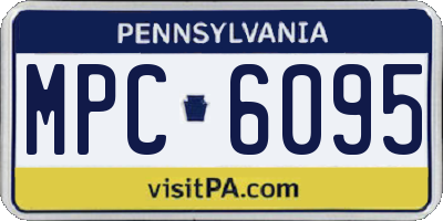 PA license plate MPC6095