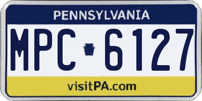 PA license plate MPC6127