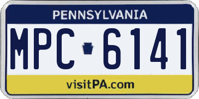 PA license plate MPC6141