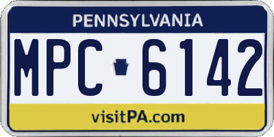 PA license plate MPC6142