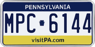 PA license plate MPC6144