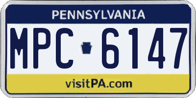 PA license plate MPC6147