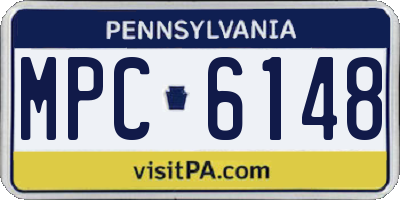 PA license plate MPC6148