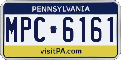 PA license plate MPC6161