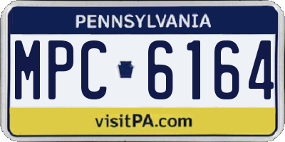 PA license plate MPC6164