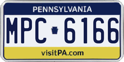 PA license plate MPC6166