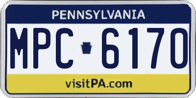PA license plate MPC6170