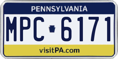 PA license plate MPC6171