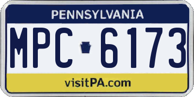 PA license plate MPC6173