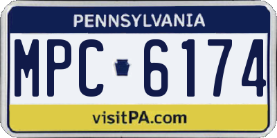 PA license plate MPC6174
