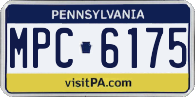 PA license plate MPC6175