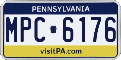 PA license plate MPC6176