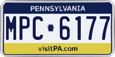 PA license plate MPC6177