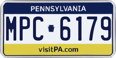 PA license plate MPC6179