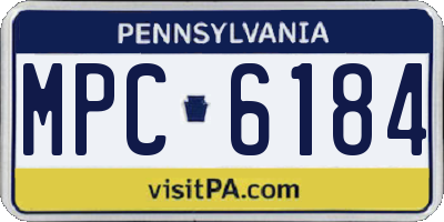 PA license plate MPC6184