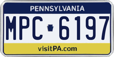 PA license plate MPC6197