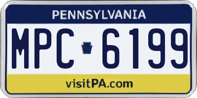 PA license plate MPC6199
