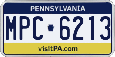 PA license plate MPC6213