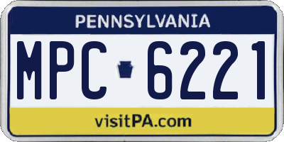 PA license plate MPC6221