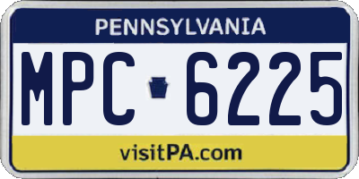PA license plate MPC6225