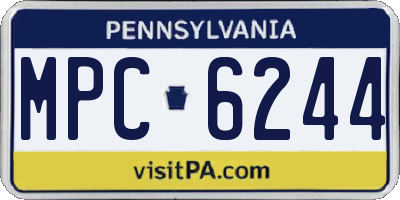 PA license plate MPC6244