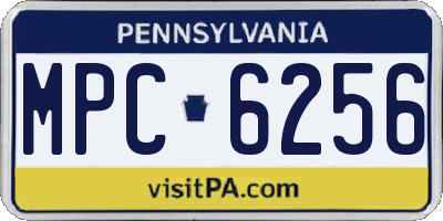 PA license plate MPC6256