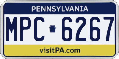 PA license plate MPC6267