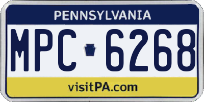 PA license plate MPC6268