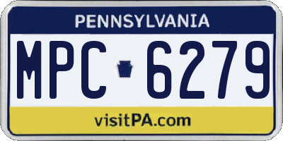 PA license plate MPC6279