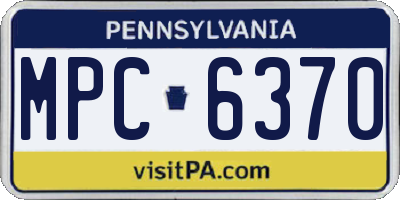 PA license plate MPC6370