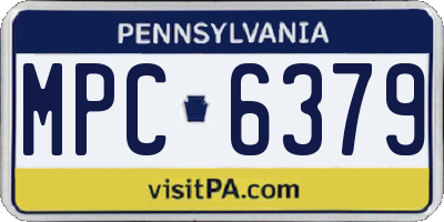 PA license plate MPC6379