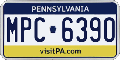 PA license plate MPC6390