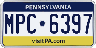 PA license plate MPC6397